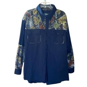 Master Sportsman Rugged Outdoor Gear Mens 2XL Black Woodland Long Sleeve Button